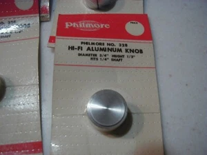 Aluminum 3/4 in. Dia. x 1/2 in Hi Instrument Knobs, 6 pcs, NOS, NICE! - Picture 1 of 2