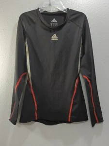 Adidas Boys Black Size Small 9-10yrs  Techfit Climalite Long Sleeve Shirt K10 - Picture 1 of 9