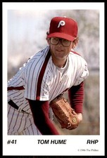 1986 Tastykake Philadelphia Issue Oversized Tom Hume Philadelphia Phillies #NNO