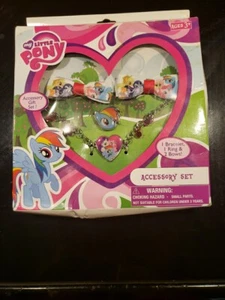 Accessory Set MY LITTLE PONY 1 Bracelet 1 Ring 2 Hair Bows Brand New - Picture 1 of 3