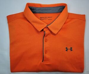 (Men's 2XLT Tall) Under Armour Orange Short Sleeve Performance Golf Polo Shirt