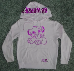 Disney The Lion King Hakuna Matata No Worries Pink Hoodie Sweatshirt Girls Large - Picture 1 of 4