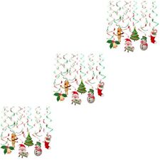  3 Sets Holiday Hanging Swirls Christmas Party Supplies Decorate