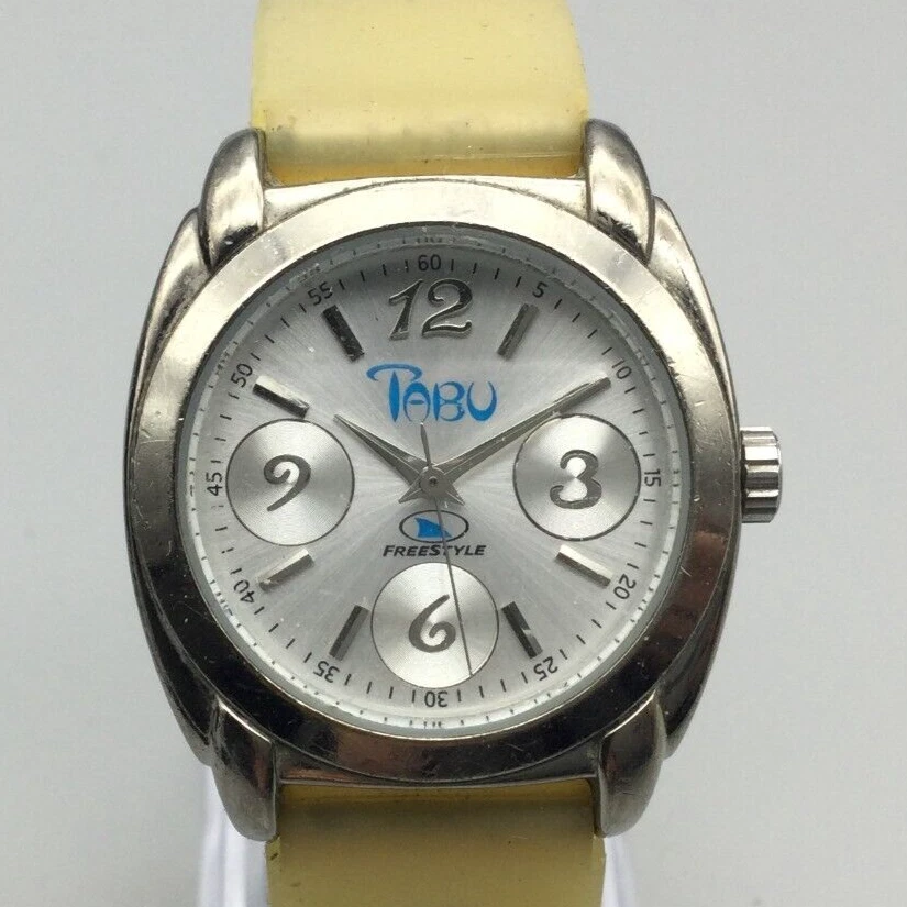 Reloj Freestyle Tabu Mujer 31mm Tono Plata Banda Silicona Batería Nueva Foto 1 de 1