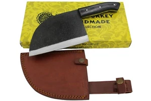 Cuchillo de carnicero Wild Turkey hecho a mano colección 1075 acero al carbono tang completo - Imagen 1 de 7