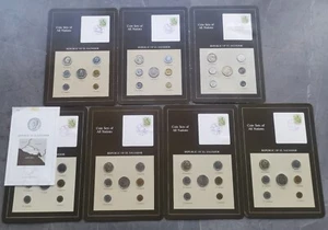 TOTAL 7 SETS x Coin Sets of All Nations El Salvador 7 Coins 1974-1984 - Picture 1 of 7