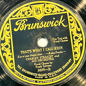 Charley Straight - Persian Rug / That's What I Call Keen - Brunswick Record 3899 - Picture 1 of 4
