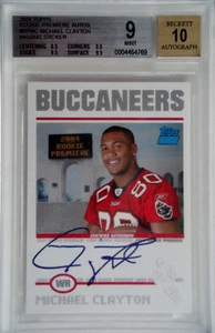 2004 Topps Rookie Premiere MICHAEL CLAYTON Auto RC BGS 9/10 Rare SP Rookie - Picture 1 of 2