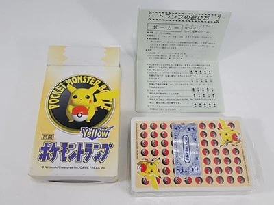 Pocket Monsters : Yellow Poker Playing Card Deck (1998) Nintendo Pokémon  - Image 1 of 4