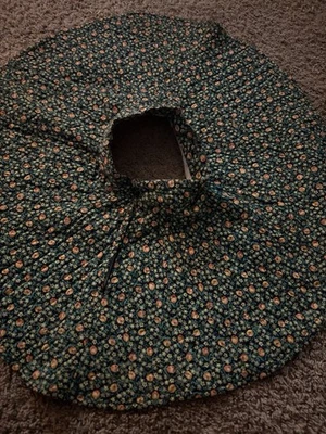 Винтажная юбка 50-х Xs / 23 дюйма талия полный круг короткая юбка стеганая металлическая молния - Изображение 1 из 4