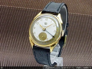 Benrus Pointer Date GP Case Vintage Watch 30mm date Manual Two-tone Dial Men's - Picture 1 of 6