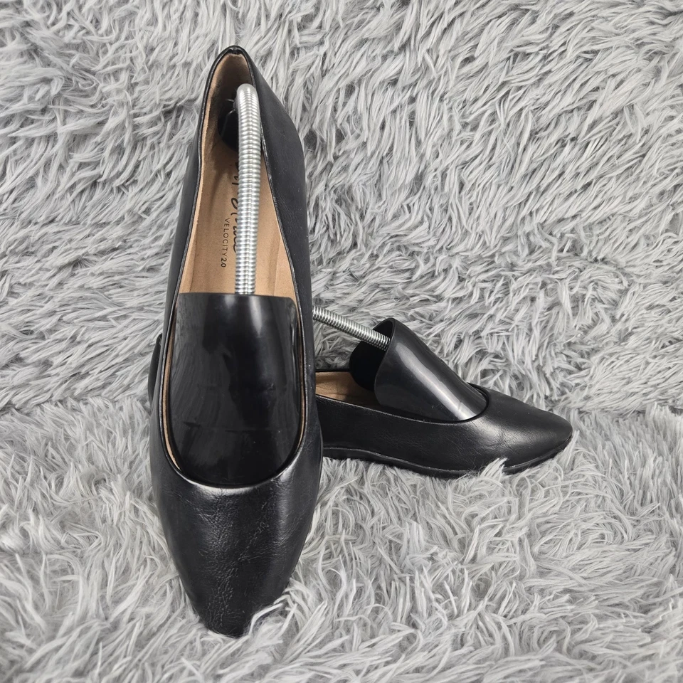 Life Stride Velociy 2.0 Amelia para mujer 11M negro cómodo punta puntiaguda sin cordones plano Foto 1 de 4