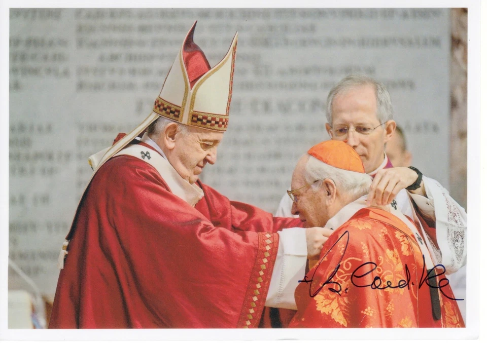 Original signiertes Foto Giovanni B. Cardinal Re - Kardinal Papst Franziskus - Bild 1 von 1