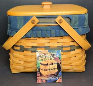 Longaberger Collectors Club Hafenkorb 1998 mit Deckeleinsatz und Schutz - Bild 1 von 19