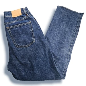EUC Everlane The Cheeky Mid-Rise Cotton Raw Hem Jeans Sz. 25x26 Washed Midnight - Picture 1 of 11