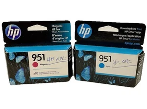 Original HP951 CYAN & HP951 MAGENTA TINTENPATRONEN - Ablaufdatum 5/2024, 8/2024 VERSIEGELT - Bild 1 von 7