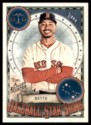 2019 Topps Allen & Ginter #BSS-4 Mookie Betts Baseball Star Signs - Image 1 of 2