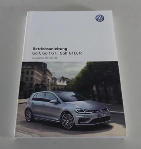 Manual De Instrucciones Volkswagen VW Golf 7 / GTI / GTD / R De 07/2018 - Imagen 1 de 2