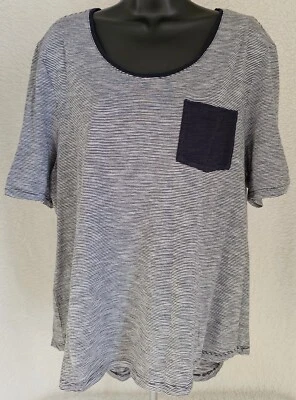 Camisa Blusa Top Chico's Mujer Talla 3 XL 16 Manga Corta Cuello Redondo Foto 1 de 4