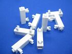 Lego 60583B White Brick Modified 1X1x3 With 2 Clips Vertical Grip X8 Pieces