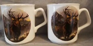 VTG Lot of 2, Mugs, The Monarch of the Glen Elk by Sir Edwin Landseer, ENGLAND - Picture 1 of 7