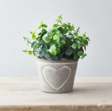A Heart Detail Cement Garden Flower Pot 9.5cm