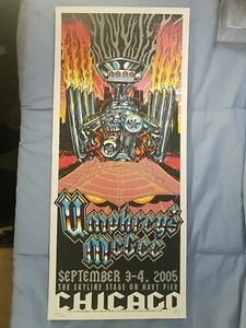 9-3,4-2005 Umphrey's McGee JEFF WOOD SKYLINE Silkscreen Print Poster Chicago - Picture 1 of 3