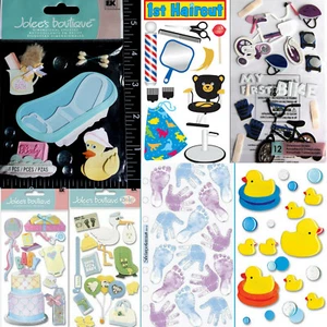 Jolees💜Scrapbooking Stickers Bath Baby Shower 1st Tooth Haircut Stroller Diaper - Picture 1 of 28
