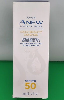 Avon ANEW Hydra Fusion Daily Beauty Defense FPS 50 Amplia Especificación Loción protectora solar Foto 1 de 4