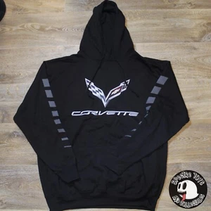 Lizenzierter Chevy Corvette schwarzer Hoodie Pullover GM JH Design - Herren Größe XL - Bild 1 von 7