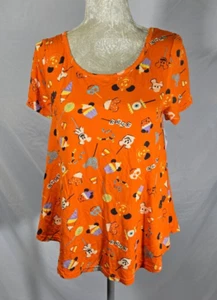 Disney Parks HALLOWEEN Shirt Candy Treats Snacks Damen XSmall Mickey Orange - Bild 1 von 4