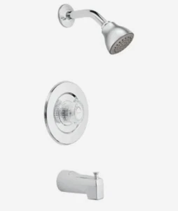 Moen Chateau Pres. Balanced Tub & Shower Trim Single Knob Chrome READ FULL DISC! - Picture 1 of 9