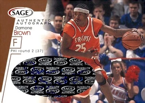 2001 SAGE Authentic Autograph Bronze #A7 Damone Brown Syracuse 19/120 - Picture 1 of 2
