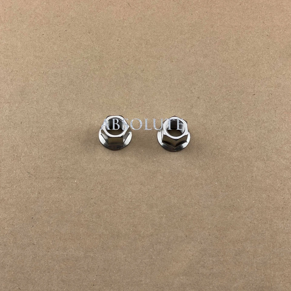 PAR DE TUERCAS DE EJE PARA BICICLETA BMX 14MMx1 cromo resistente tuercas de buje para bicicleta bmx eje de gran tamaño Foto 1 de 1