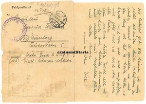 Orig. Feldpost Brief ^^ Uscha in EIPEL Upice Tschechien 1945 - Bild 1 von 2