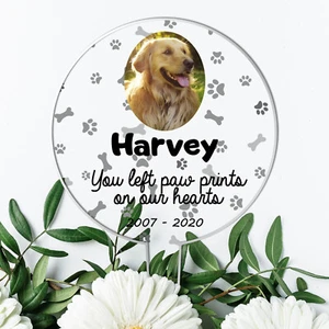 Personalised Photo Bereavement Memorial Pet Dog Memory Plaque Garden Acrylic - Picture 1 of 15