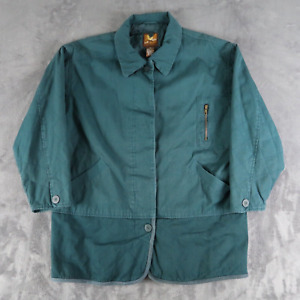 Vintage High Sierra Quilted Lined Chore Coat Jacket Size M Medium Dark Teal