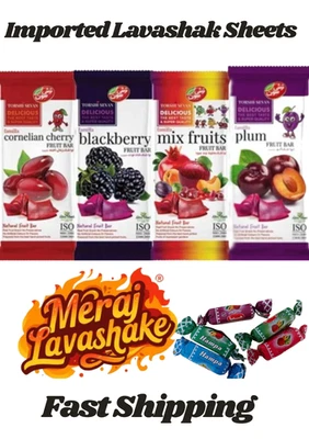 Combo de hojas importadas de Lavashak persa listas para comer dulces agrios picados tamarindo Foto 1 de 4