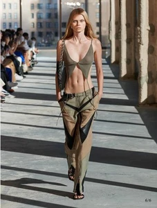 NWOT DION LEE Knit Triangle 2-way Bra MODULAR BUTTERFLY MESH BRA Slate US6 $350 - Picture 1 of 10
