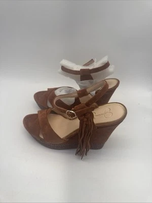 Zapatos Jessica Simpson Tacón Plataforma Talla 8.5m/38.5 Cuero Marrón Foto 1 de 4