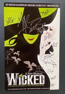 Huge Lot of 12 signed Broadway Window Posters | Wicked Hairspray 250+ autographs - Picture 1 of 24