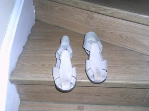 m & s footglove sandals 7 beige wide fitting used - Picture 1 of 5
