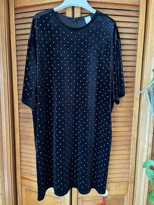 Vestido H&M Mujer Bodycon Plateado Estrás Tachonado Talla XL Negro Nuevo sin Etiquetas Foto 1 de 4