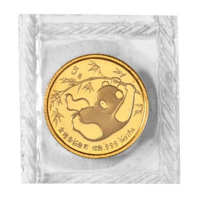 Moneda panda de oro chino 1985 1/20 oz (sellada) Foto 1 de 4