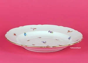 Meissen SCATTERED FLOWERS, 13 1/8" Round Serving Torte / Deep Platter, SUPERB! - Picture 1 of 4