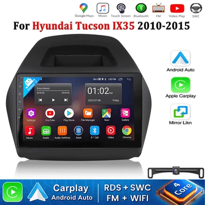 2G+64G For Hyundai Tucson iX35 2010-2015 Carplay Android 15 Car Stereo Radio AHD Foto 1 de 4