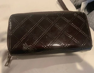 Embossed Zip Around Wallet Brown - Picture 1 of 9