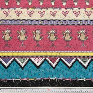 Vintage 1997 Daisy Kingdom Sew Cozy Sampler Cotton Fabric 106" x 44" - Picture 1 of 3