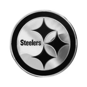 Pittsburgh Steelers Premium Solid Metal Logo Car Truck Emblem Decal Chrome Auto - Picture 1 of 1