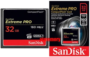 Sandisk Extreme Pro 32GB 32G Compact Flash Card CF 160MB/s 1067x UDMA7 - Picture 1 of 1